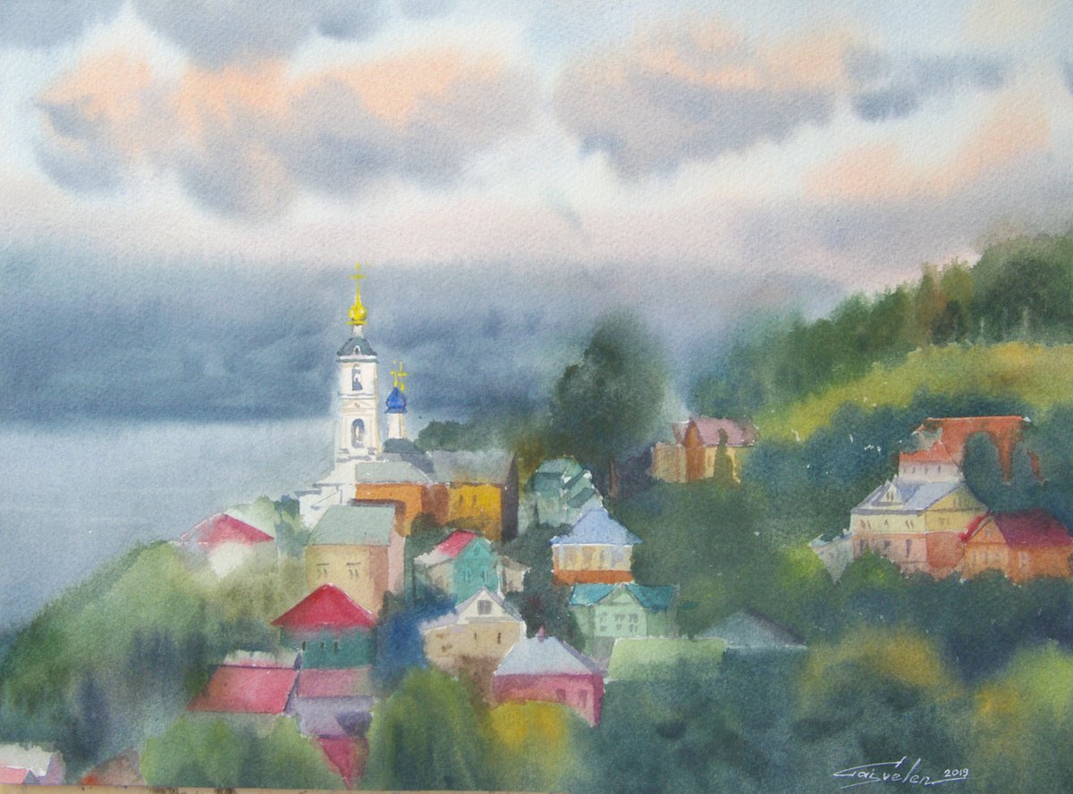 Evening after rain by Elena Gaivoronskaia