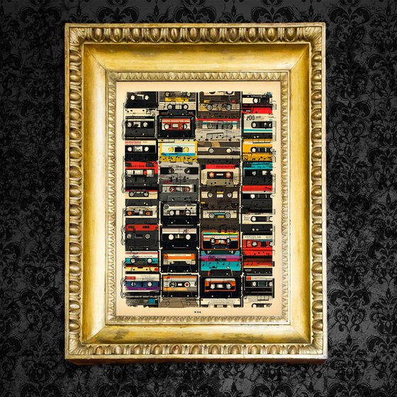 HiFi Retro Tape Cassette Wall