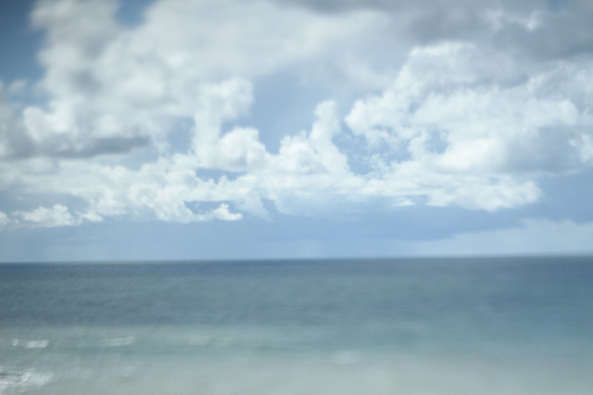 Impressionistic Landscape Photograph By Jan Walczewski, 35 X 24, Clouds And Sea No. 01, Original Artwork