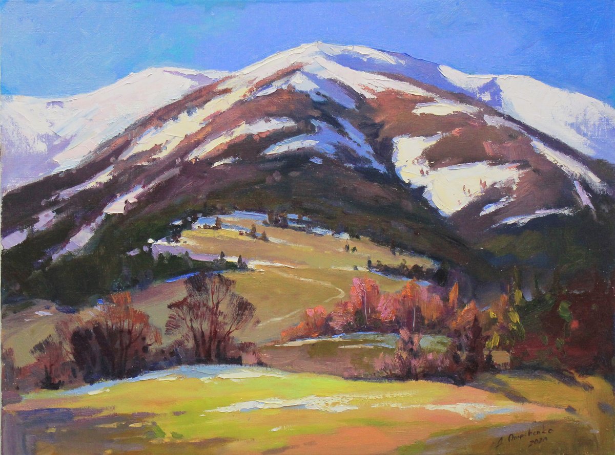 In The Mountains By Alisa Onipchenko-Cherniakovska, 31 X 24, Artwork For Sale On Artfinder
