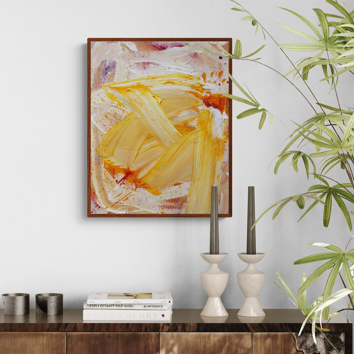 Abstract Acrylic Painting By Daniela Schweinsberg, 16 X 20, Sunkissed, Original Artwork