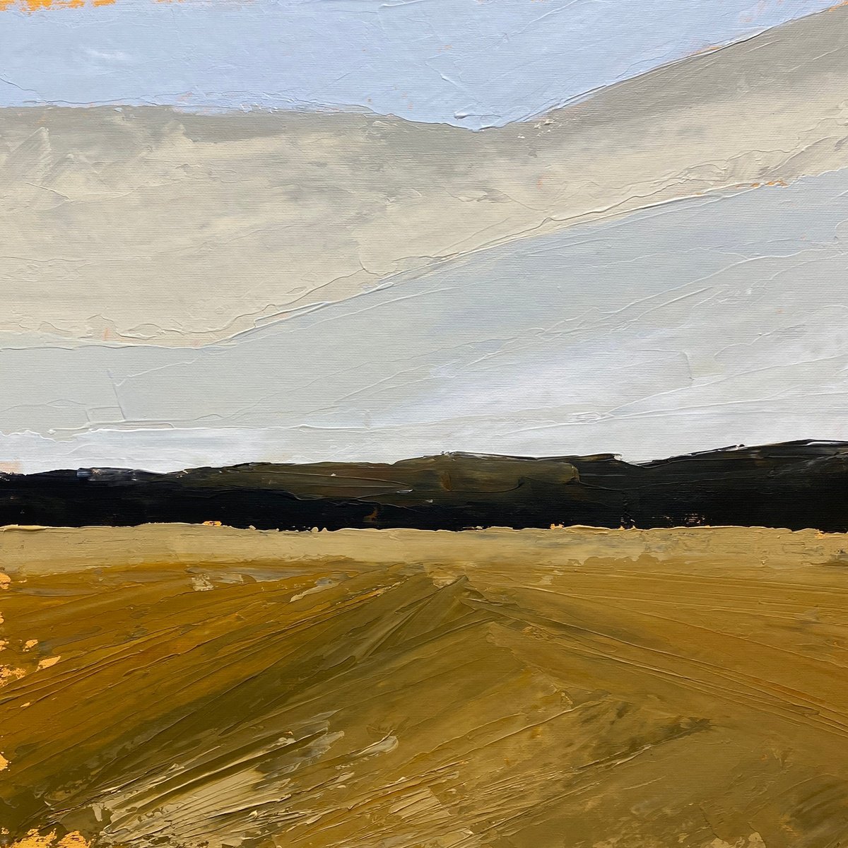 Impressionistic Landscape Acrylic Painting By Helen Mount, 16 X 16, Autumn Talks/8, Original Artwork