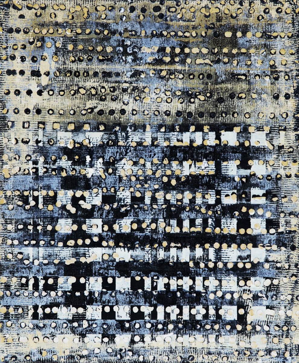 Abstract Acrylic Painting By Petr Strnad, 10 X 12", Neither Here Nor There Iv., Original Artwork