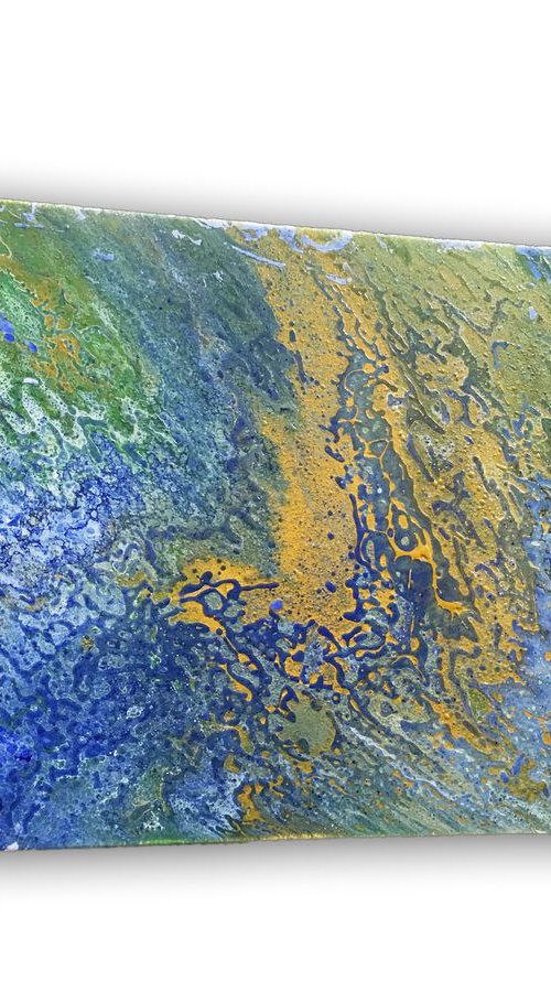 "Oil Spill" - FREE SHIPPING to the USA - Original Abstract PMS Acrylic Painting - 20 x 16 inches by Preston M. Smith (PMS)