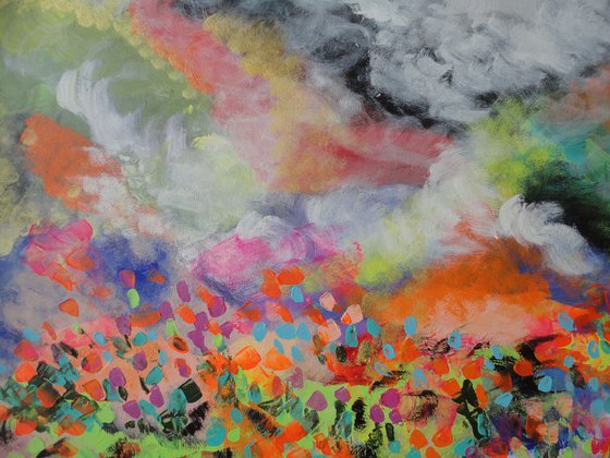 Abstract !! My Dreamy Rainbow Landscape !! Colorful Art !!