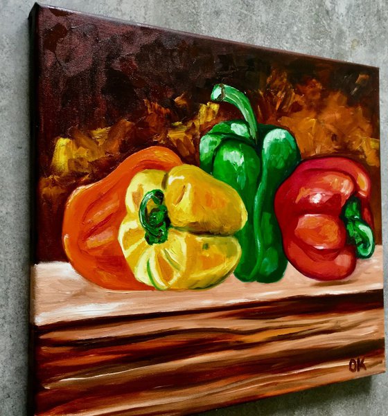 PEPPERS STILL LIFE. URBAN ART. OFFICE ART