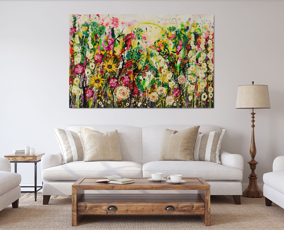 Honeyglow Grove; Abstract Floral Landscape
