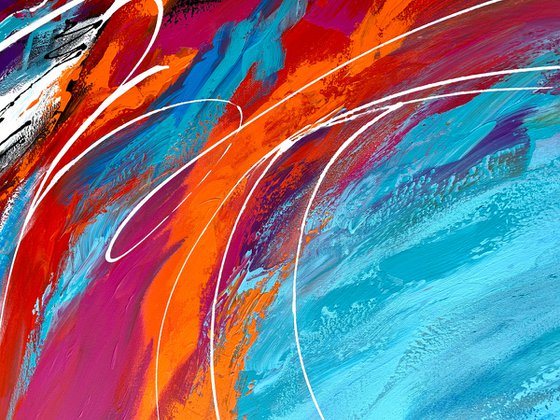 Summer of Love - XL LARGE,  MODERN ABSTRACT ART – EXPRESSIONS OF ENERGY AND LIGHT. READY TO HANG!