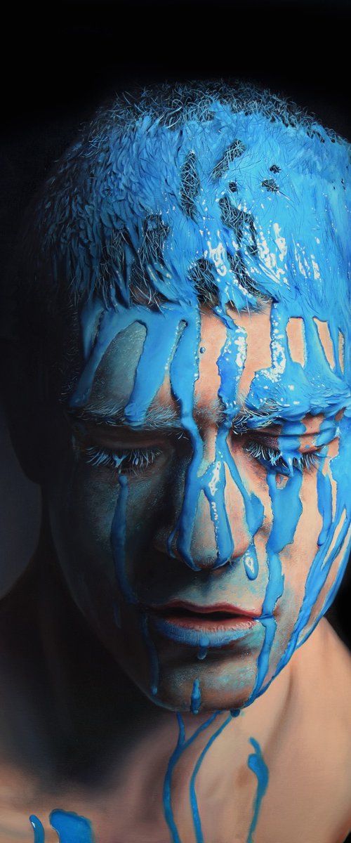 Blue face by Duhaj Peter