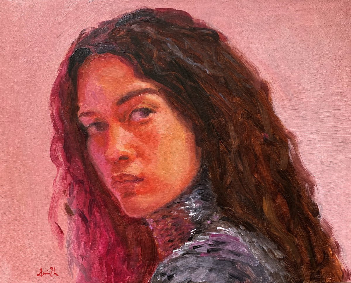 Portrait of a young woman as Joan of Arc. by Jackie Smith