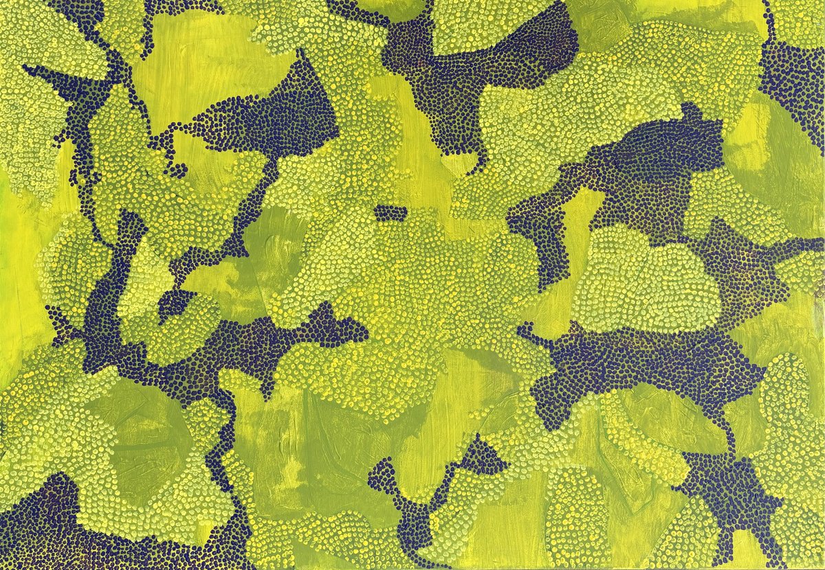 Impressionistic Abstract Acrylic Painting By Sun-Hee Jung, 39 X 28", Map Of Flowers, Original Artwork