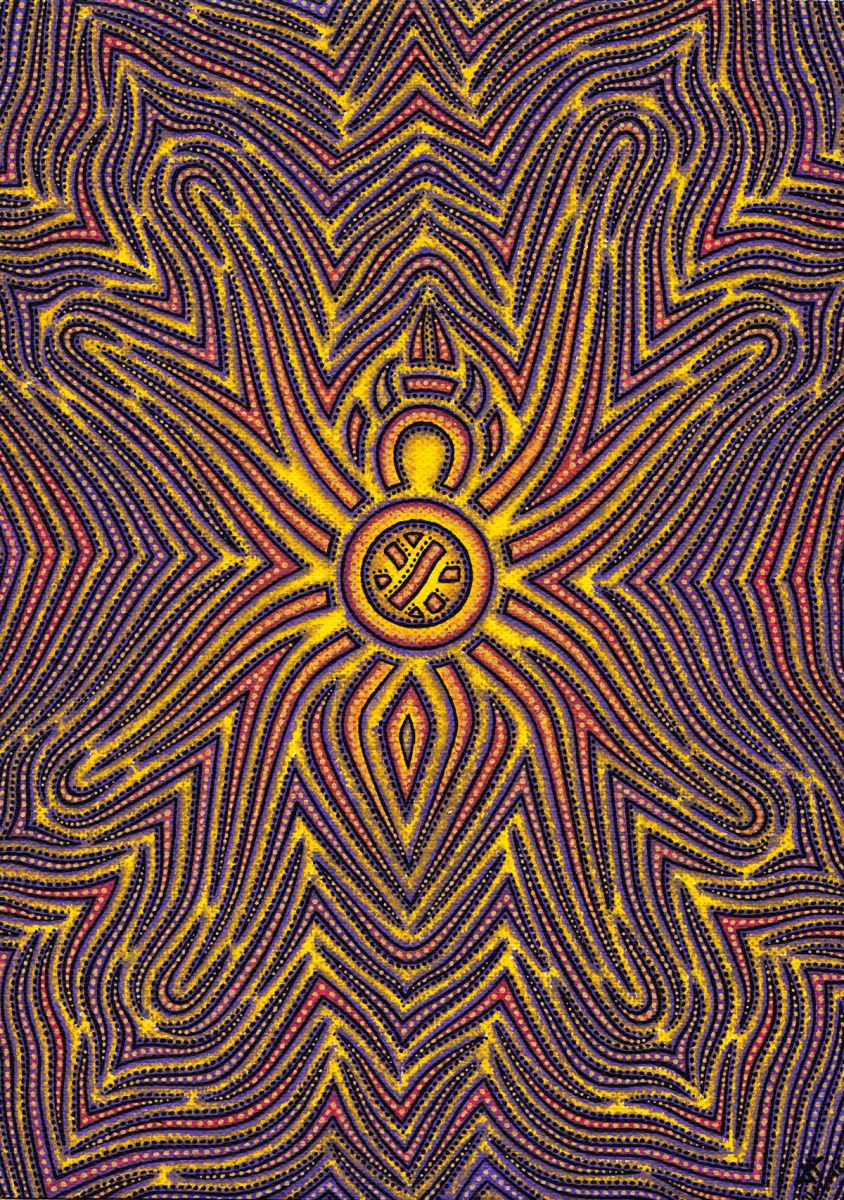 Abstract Animal Painting By Jonathan Pradillon, 12 X 16, Venimuse, Original Artwork