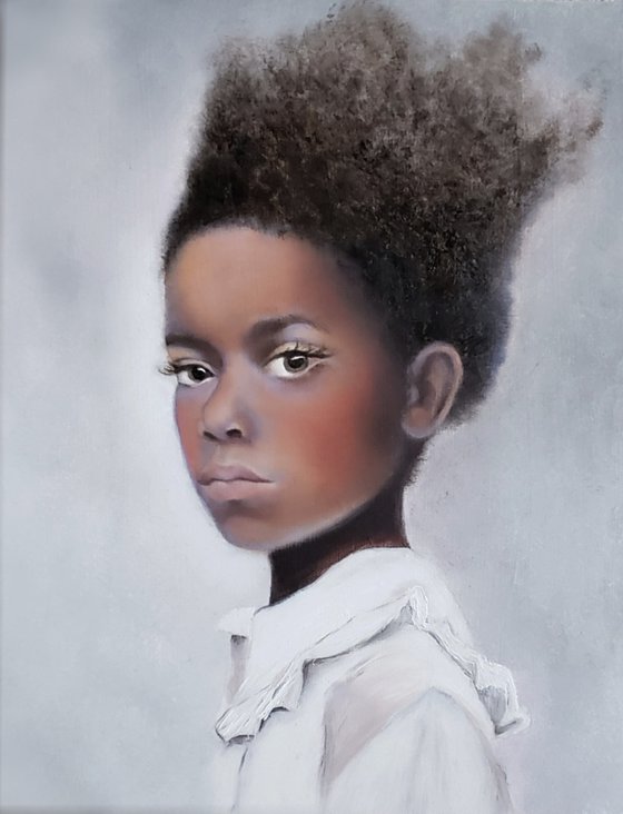 Rose, portrait of a beautiful African American Girl