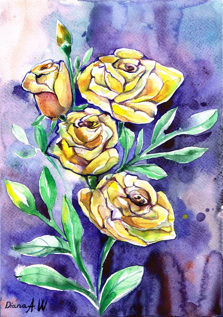 Yellow Roses by Diana Aleksanian