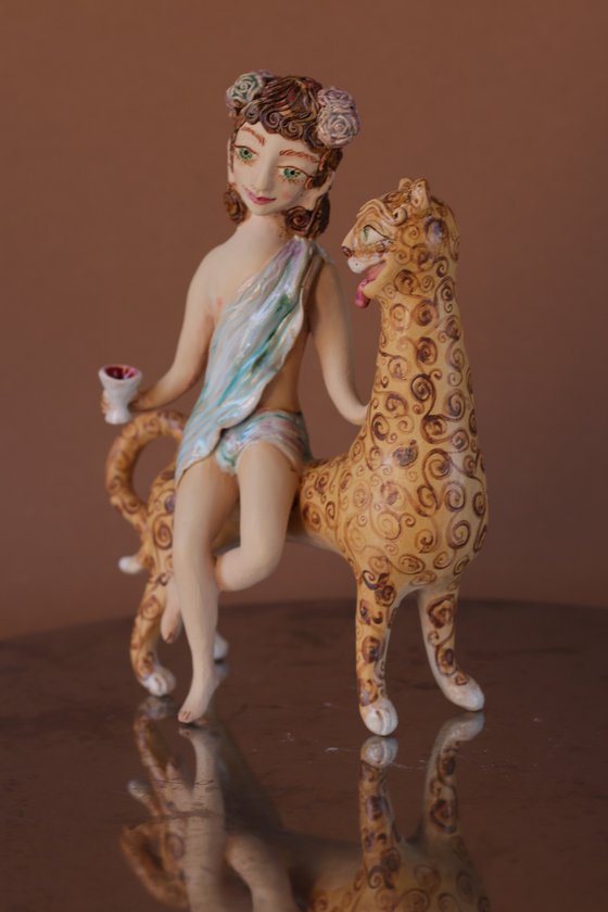 Young Dionysus on a leopard