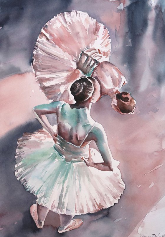 Ballerina Painting "In The Wings II"