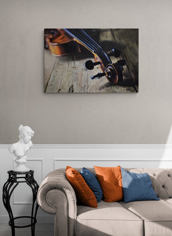 Still life with violin 2. (Artwork on commission)