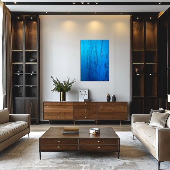 Hand-painted Blue Flow