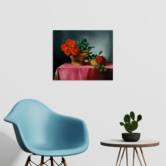 Still life with roses