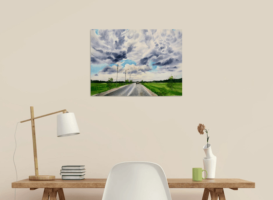Road and clouds #2