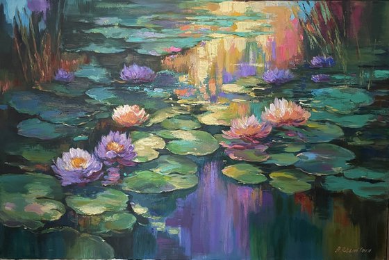 Giverny's Purple Evening