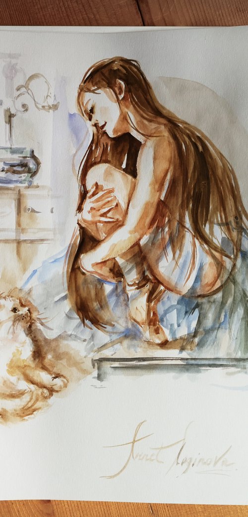 Ballet art, Watercolor Ballet Paintings by Annet Loginova