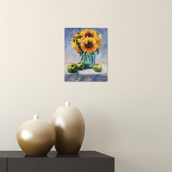 Still life with sunflowers Bouquet in vase