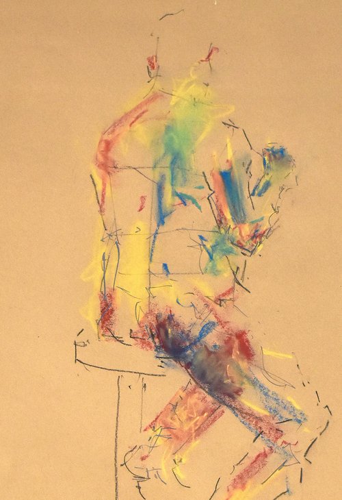 Study of a male Nude - Life Drawing No 638 by Ian McKay
