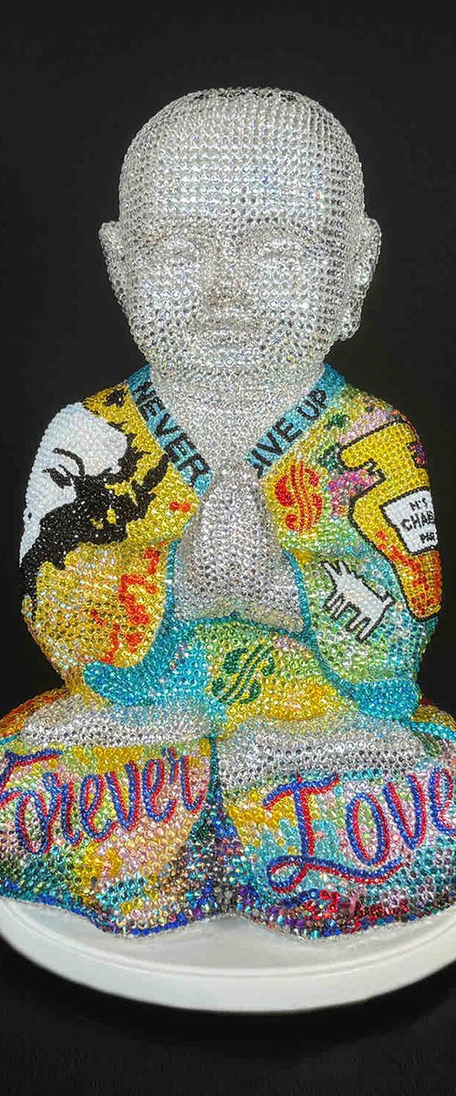 Never Give Up - Original Swarovski Sculpture by Gardani Art