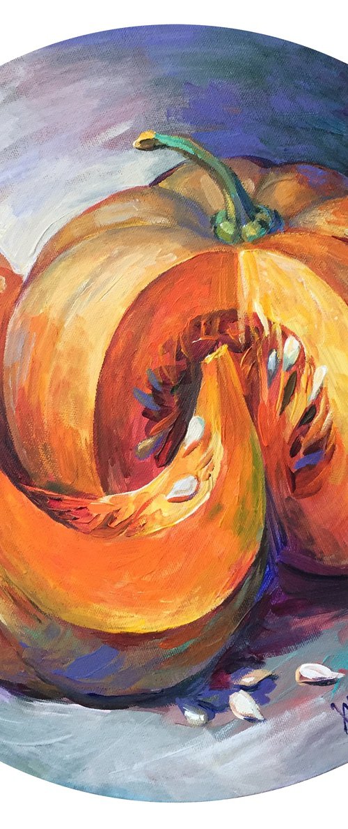 Pumpkin. Autumn still life. by Natalia Veyner