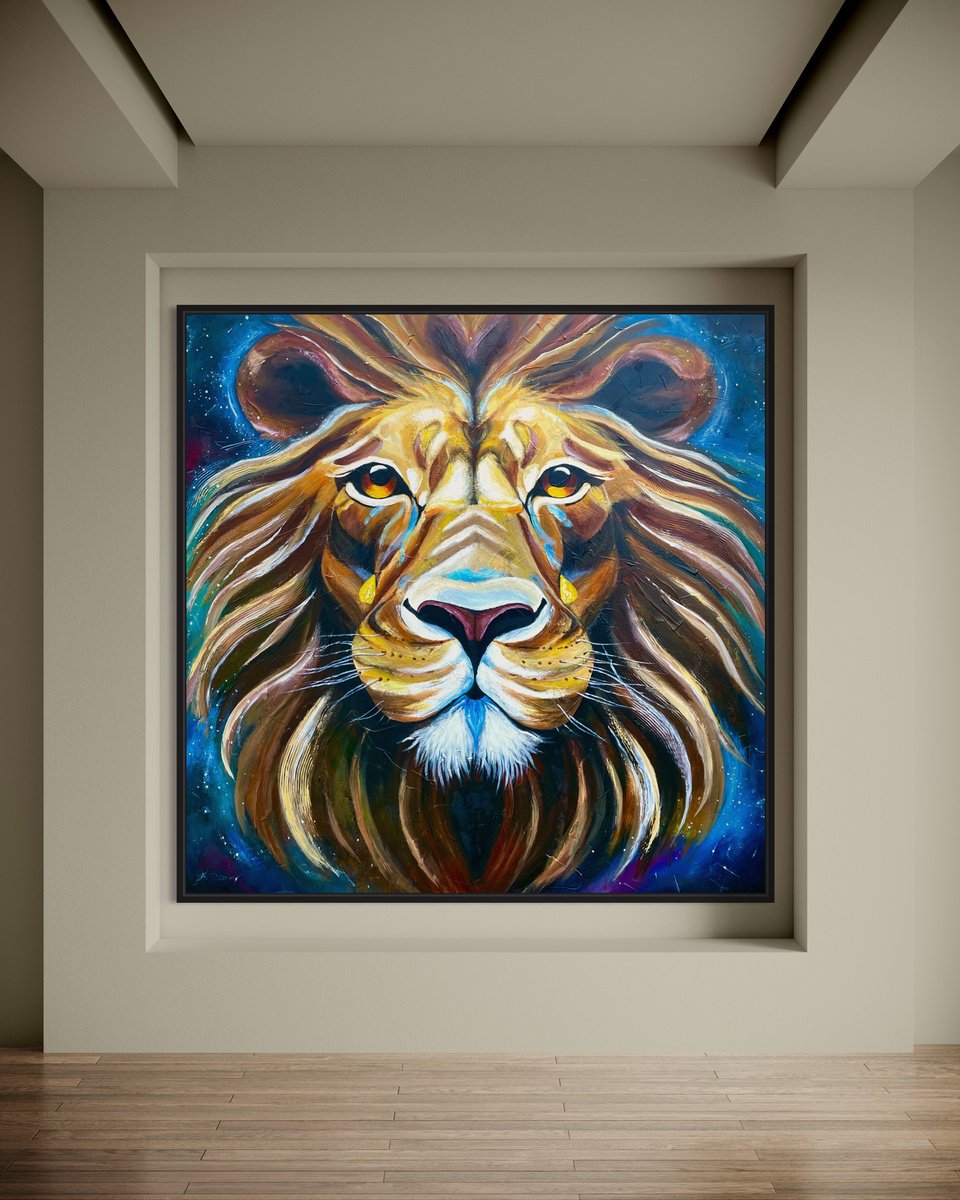  Lion Xxl Abstract Modern Art By Yulia Pristupa, 39 X 39, Artwork For Sale On Artfinder