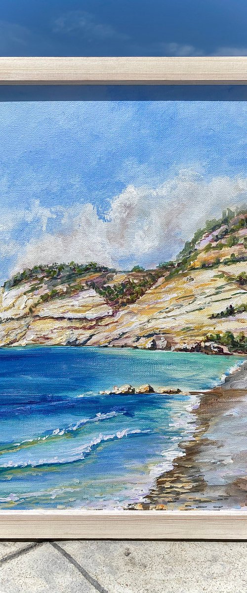 April Morning on Kourion Beach by Olga McNamara BiennaleArtist