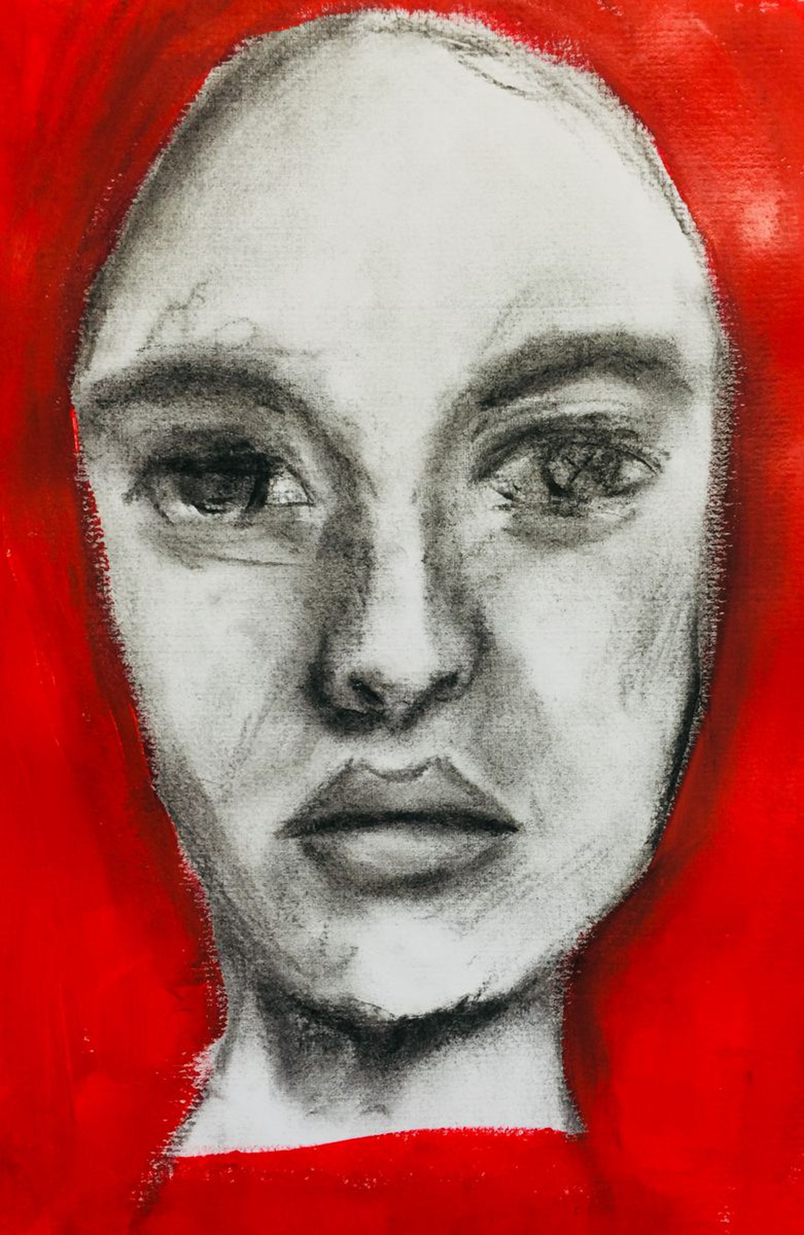 Face Red Painting Beautiful Imperfection Artfinder