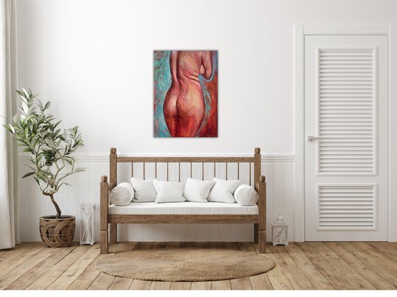 Nude Woman Painting, Modern Art