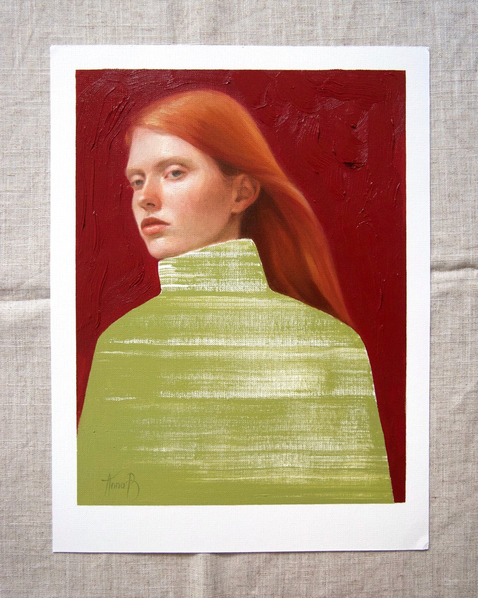 Photorealistic Portrait Oil Painting By Anna Bernadskaya, 9 X 13, Collection 10, Original Artwork