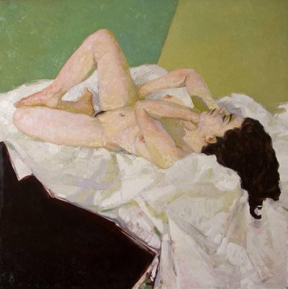 modern style nude impressionist woman : serena