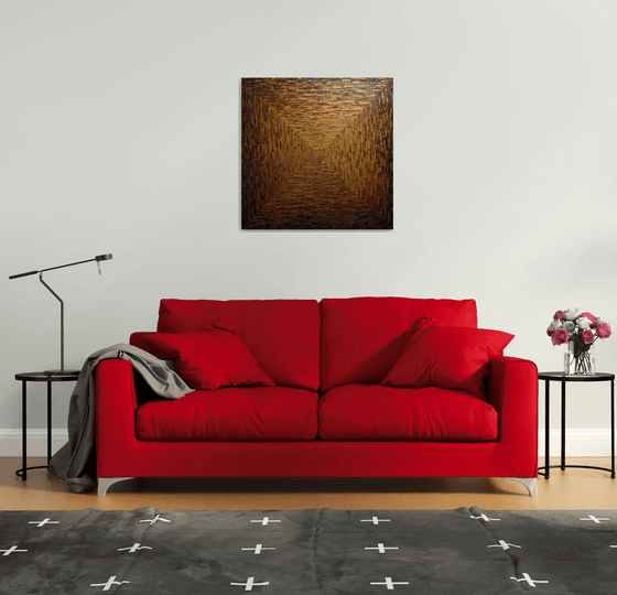 Large gold orange purple square gradient