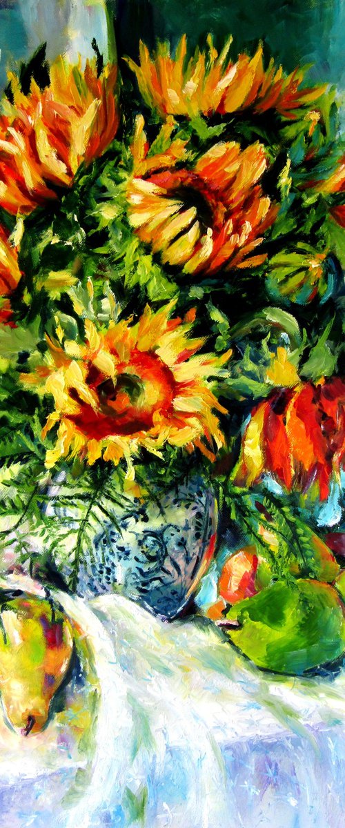 Sunflowers and fruits by Kovács Anna Brigitta