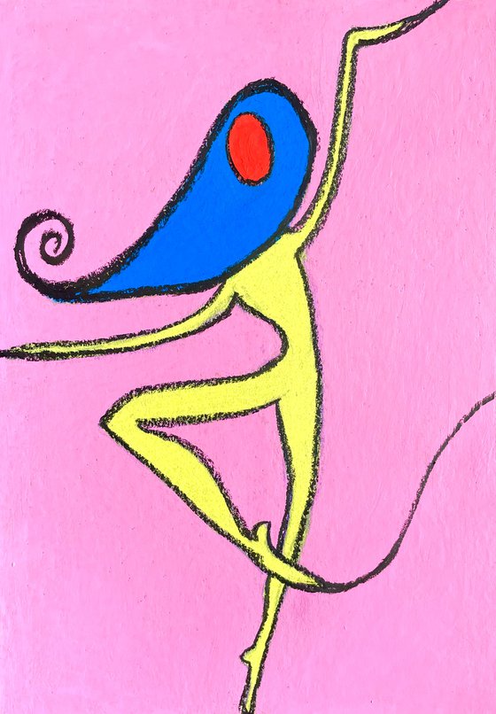 Yellow, Pink and Blue dancers(triptych)