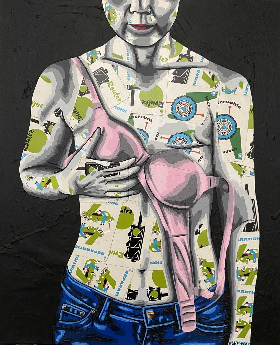 Portrait Painting By Annabelle Amory, 15 X 18, Remission, Original Artwork