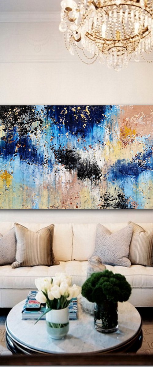 150x100cm. / abstract painting / Abstract 1282 by Alex Senchenko