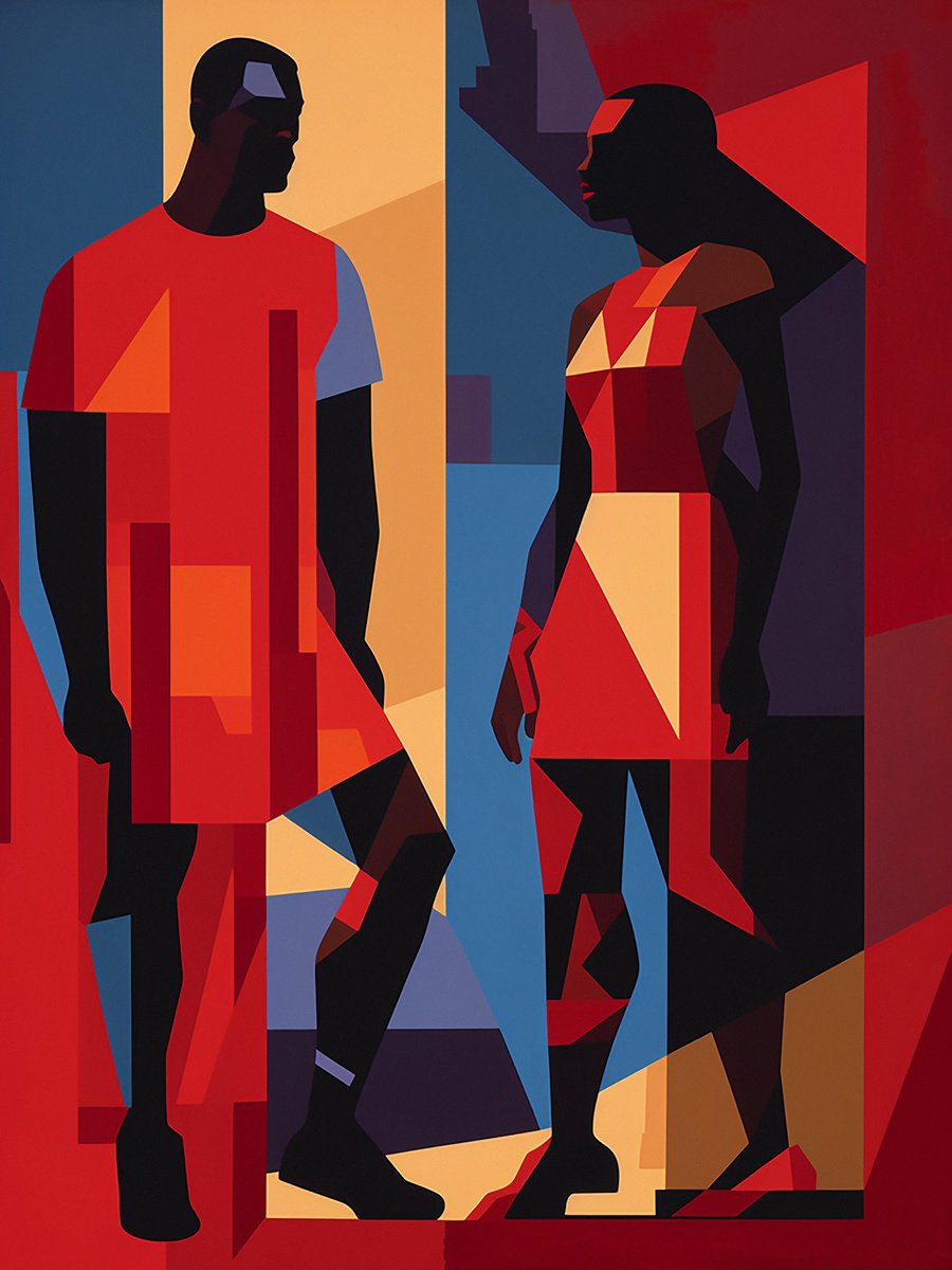 Impressionistic Portrait Acrylic Painting By Kosta Morr, 24 X 31", Two Ii, Original Artwork