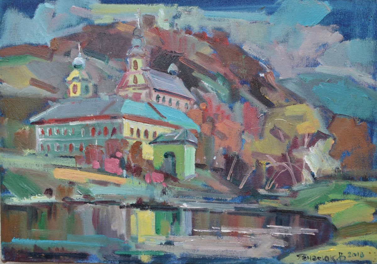 temple by the river by Vitalii Panasiuk