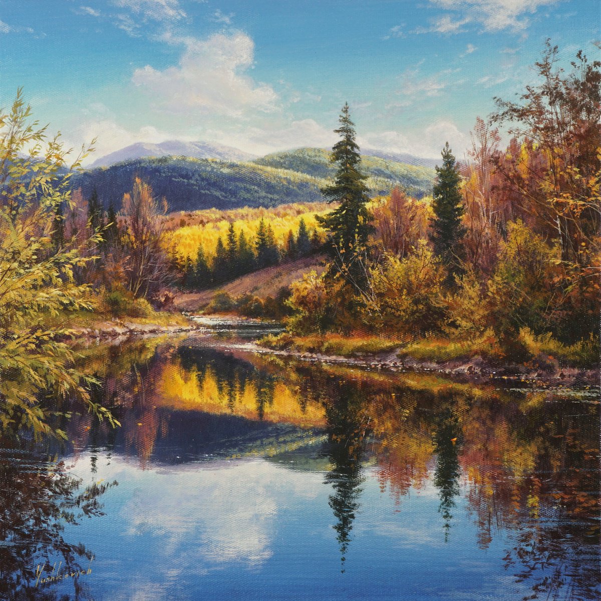 Palette of autumn reflections by Viktar Yushkevich YUVART