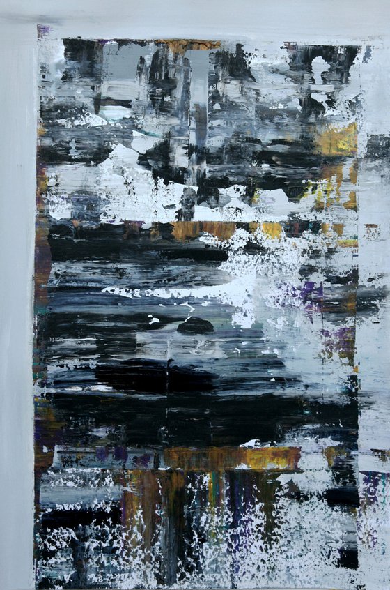 GREY ABSTRACT PAINTING