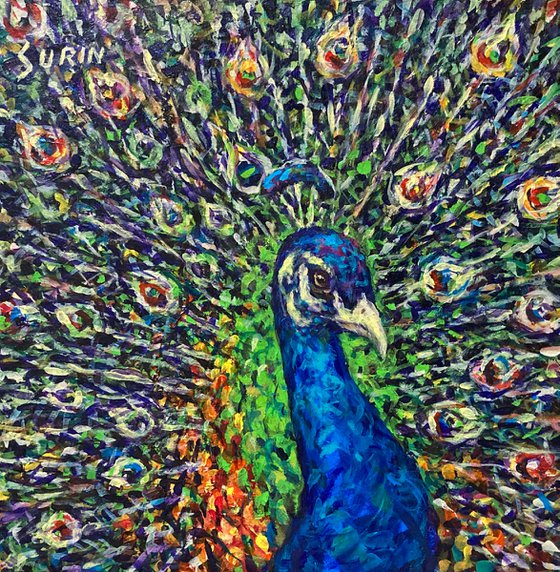 Peacock Magnificent, Peacock painting