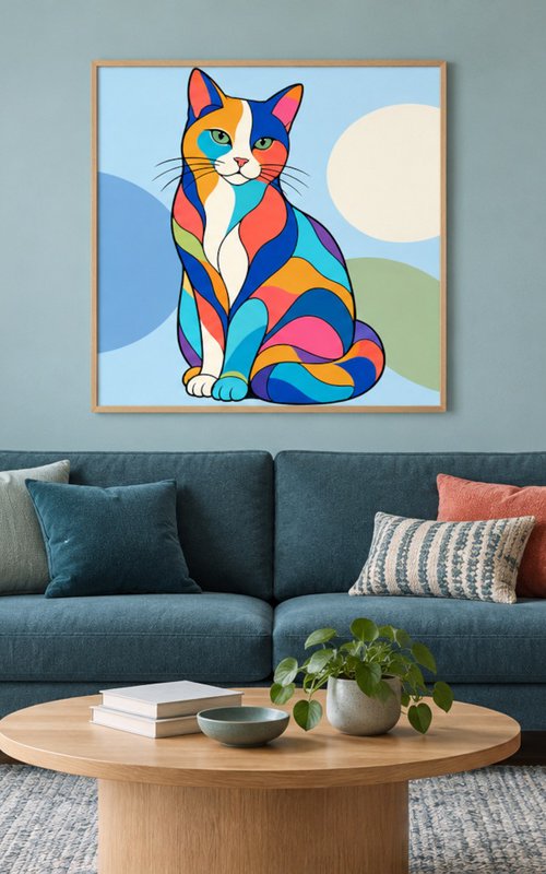 Flowing Cat #06 by Marina Krylova