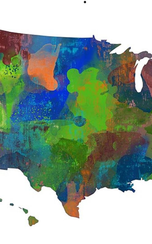 USA Map 5 by Marlene Watson