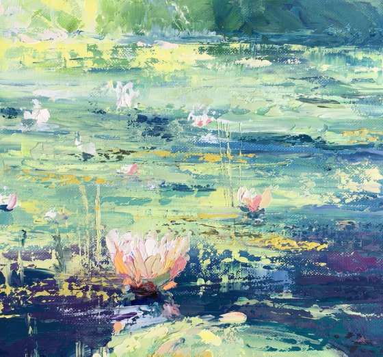 "Water lilies on the pond"