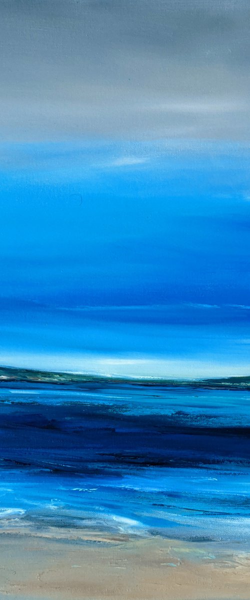 Abstract Blue Seascape by Jo Earl